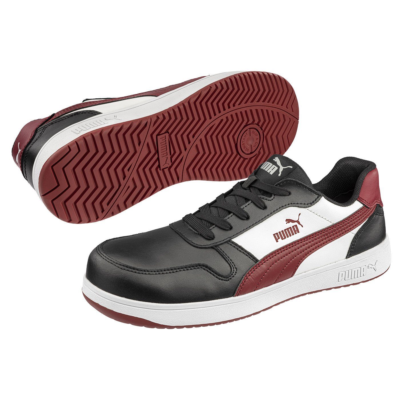 PUMA Safety Frontcourt Blk/Wht/Red Low Sicherheitsschuh