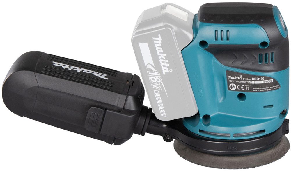 Makita Akku-Exzenterschleifer DBO180Z, 2,8 mm Schwingkreis, ohne Akku und Ladegerät