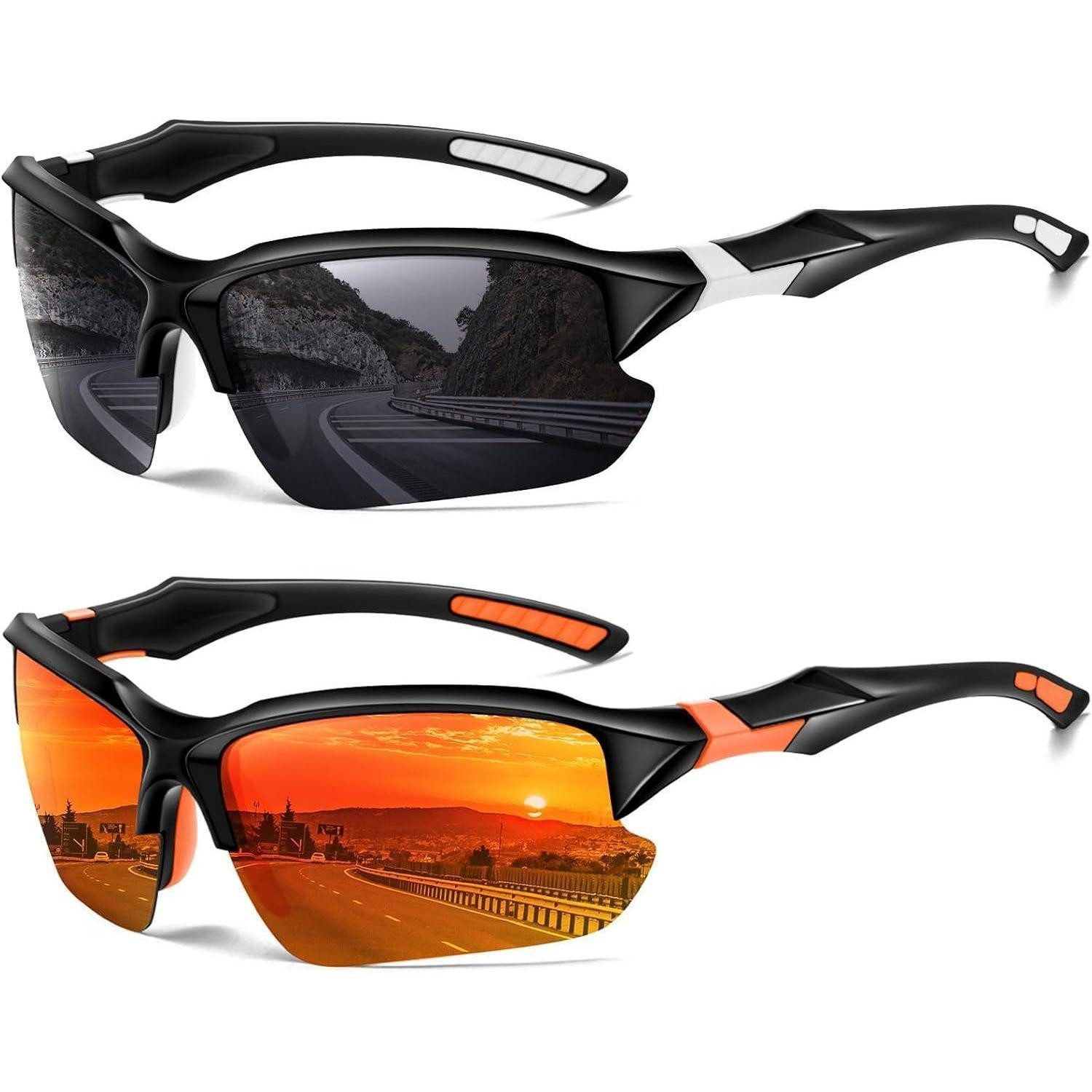 LuxusKollektion Monoscheibensonnenbrille Sonnenbrille polarisiert UV400 Sport Fahrradbrille Herren Damen