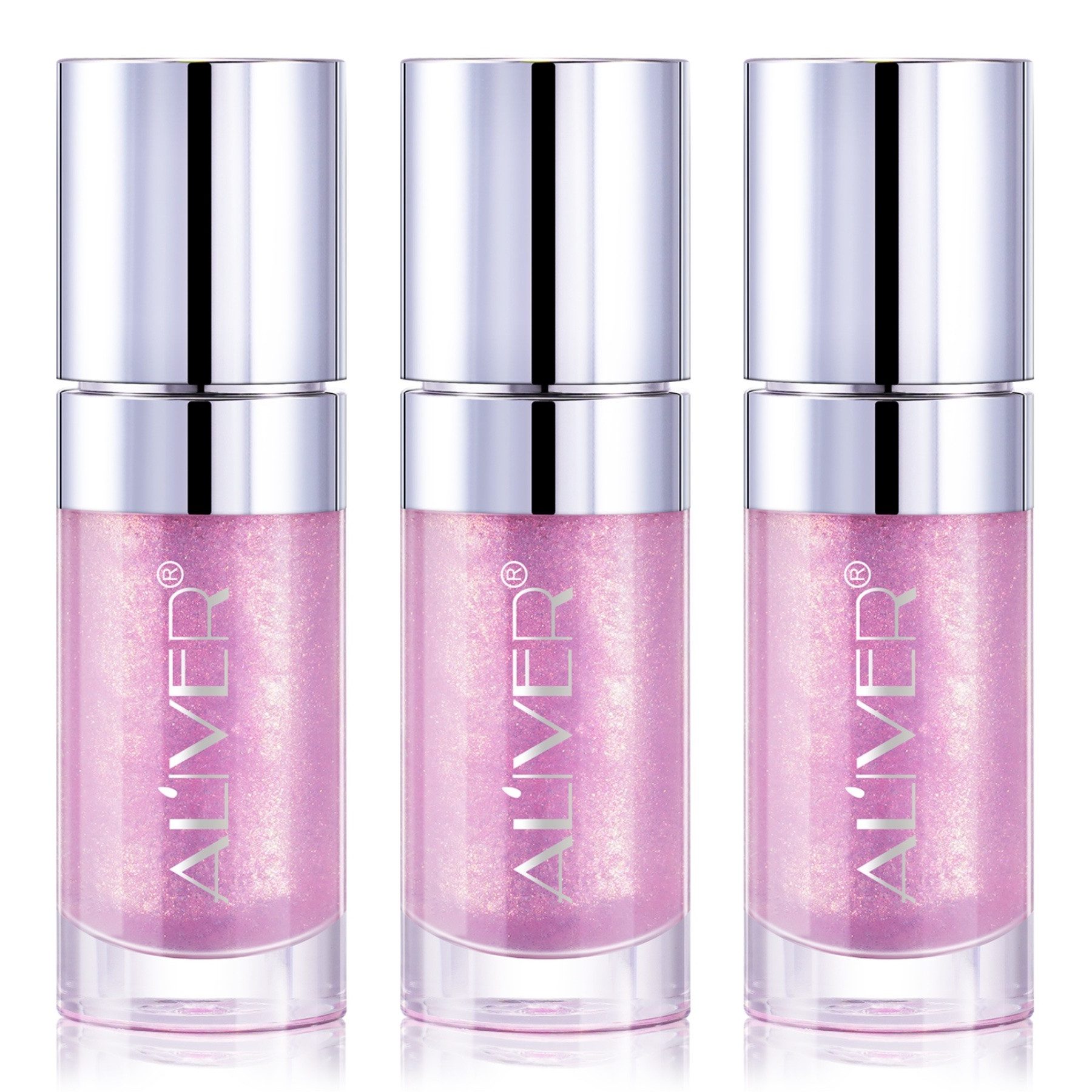 ALIVER Lippenstift Lipgloss Lippencreme Feuchtigkeitsspendender mit 3D Volumeneffekt, Lippenstift, Lip Glow, Glass-Lips-Effekt, Kirschkernöl