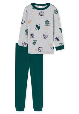 Schiesser Pyjama "Rat Henry" (2 tlg) mit coolem College-Allover aus Buchstaben