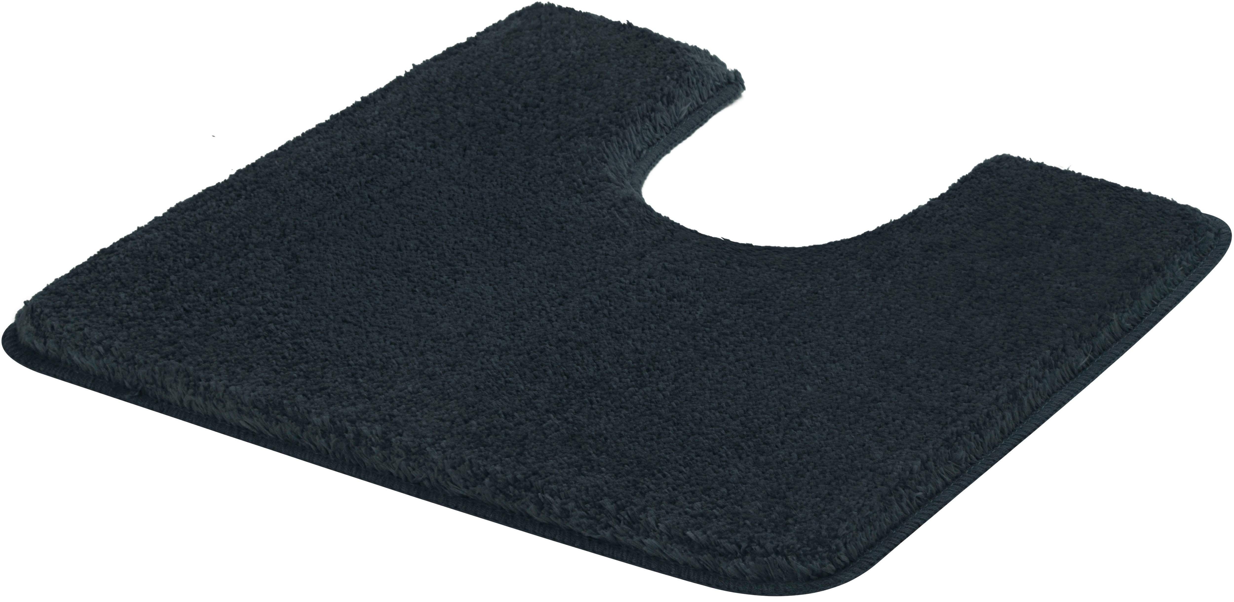 Kleine Wolke Badematte Meadow, Höhe 30 mm, rutschhemmend beschichtet, fußbodenheizungsgeeignet, Polyester, quadratisch, WC Vorleger mit Ausschnitt, Badteppich, Uni Farben