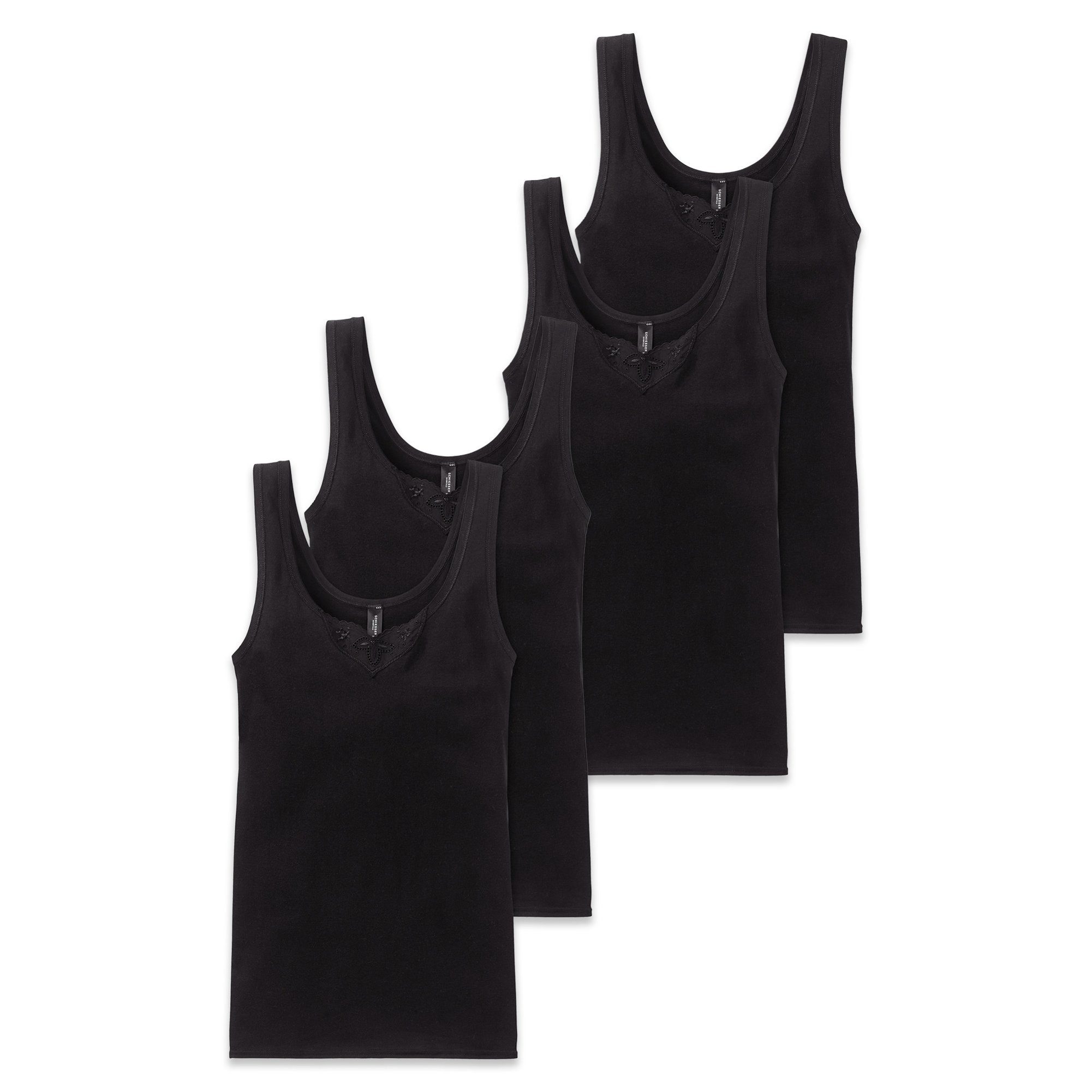 Unterhemd Damen Unterhemd 4er Pack Baumwolle