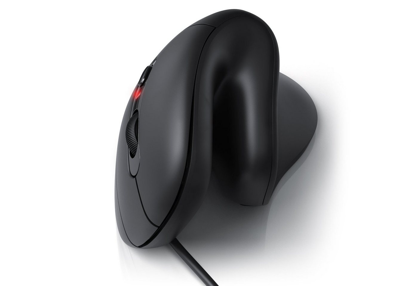 CSL Vertikalmaus, optische Vertikal Mouse, ergonomische & armschonend ergonomische Maus (kabelgebunden, 125 dpi, Vorbeugung gegen Mausarm Tennisarm, Kabel, für PC & MAC, 800-3200 DPI)
