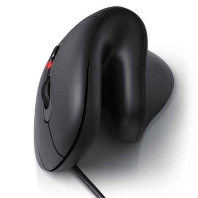 CSL ergonomische Maus (kabelgebunden, 125 dpi, optische Vertikal Mouse - Vertikalmaus - ergonomisch & armschonend)