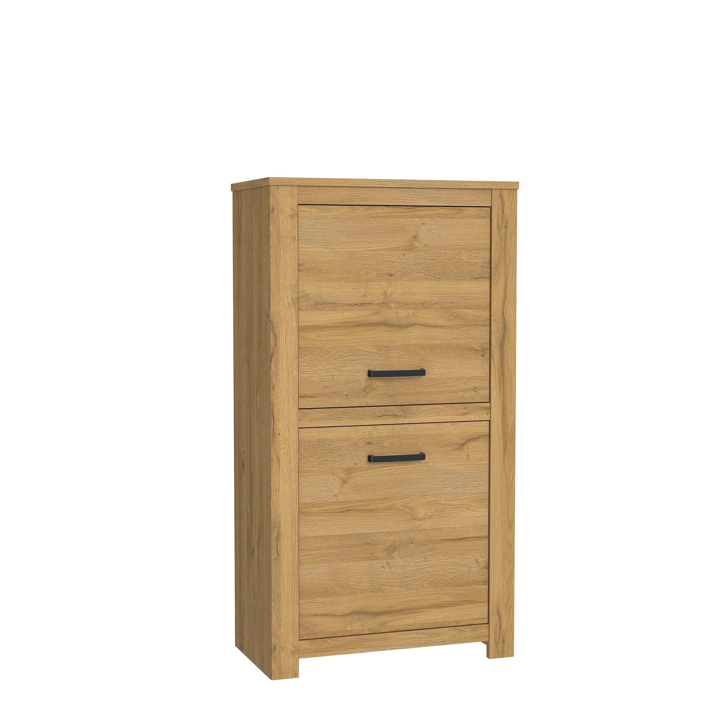 FORTE Highboard 2 Türen, in Alteiche Dekor - 77x143,7x42,2cm (BxHxT)