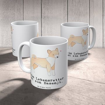 Mr. & Mrs. Panda Tasse Basenji Lebensretter - Weiß - Geschenk, Kongo-Terrier, Tasse Motive, Keramik, Langlebige Designs