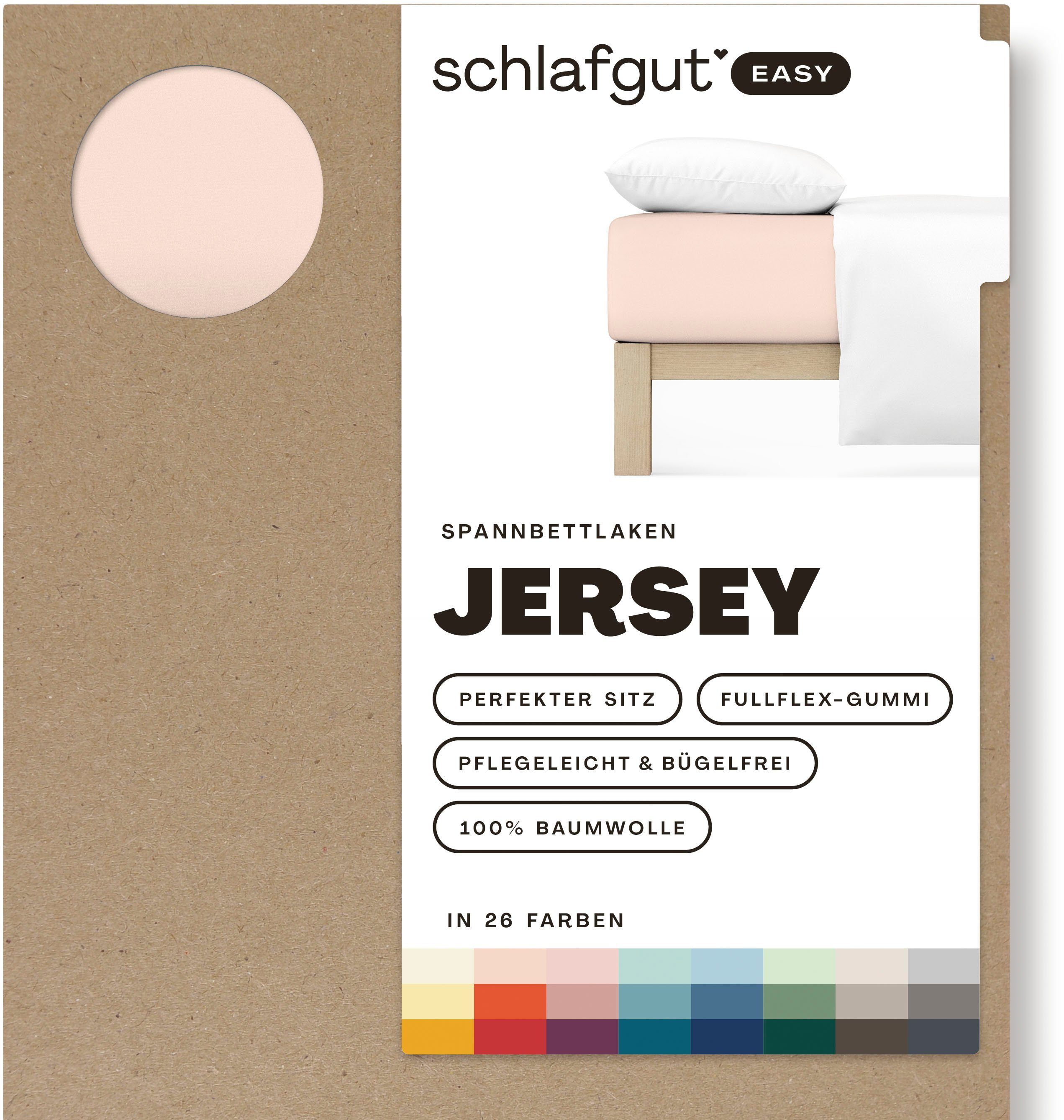 Schlafgut Spannbettlaken EASY aus 100% Baumwolle, günstig online kaufen