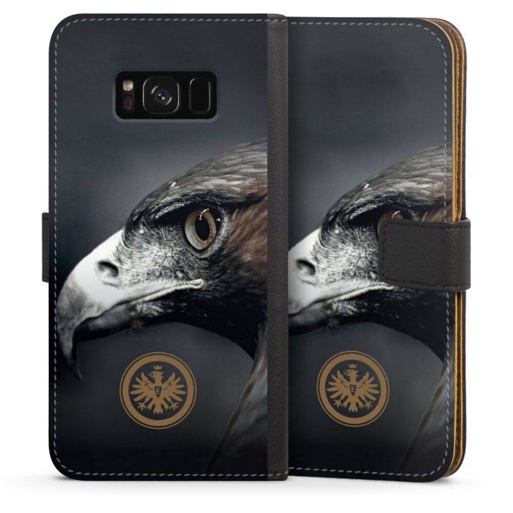 DeinDesign Handyhülle Eintracht Frankfurt Offizielles Lizenzprodukt Adler, Samsung Galaxy S8 Plus Hülle Handy Flip Case Wallet Cover