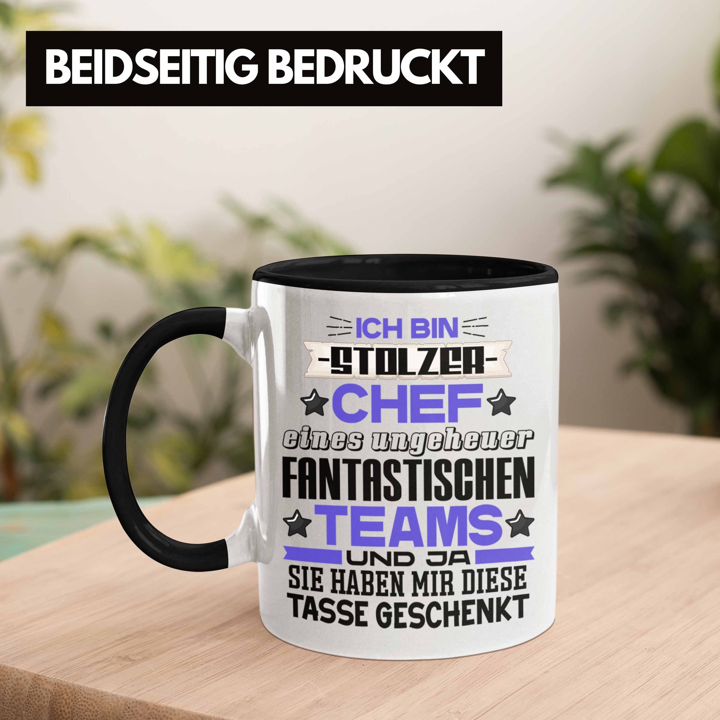 Stolzer Schwarz Chef Chef Ge Bester Ich Geschenk Bin Fantastisches Team Trendation Tasse Tasse