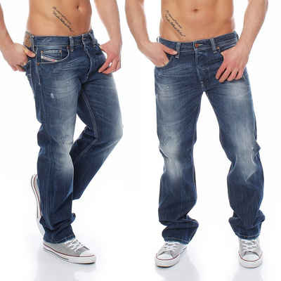 Diesel 5-Pocket-Jeans Diesel Herren Jeans - LARKEE-RELAXED 008B9 5 Pocket Style, Dezenter Used-Look, Länge: inch 32