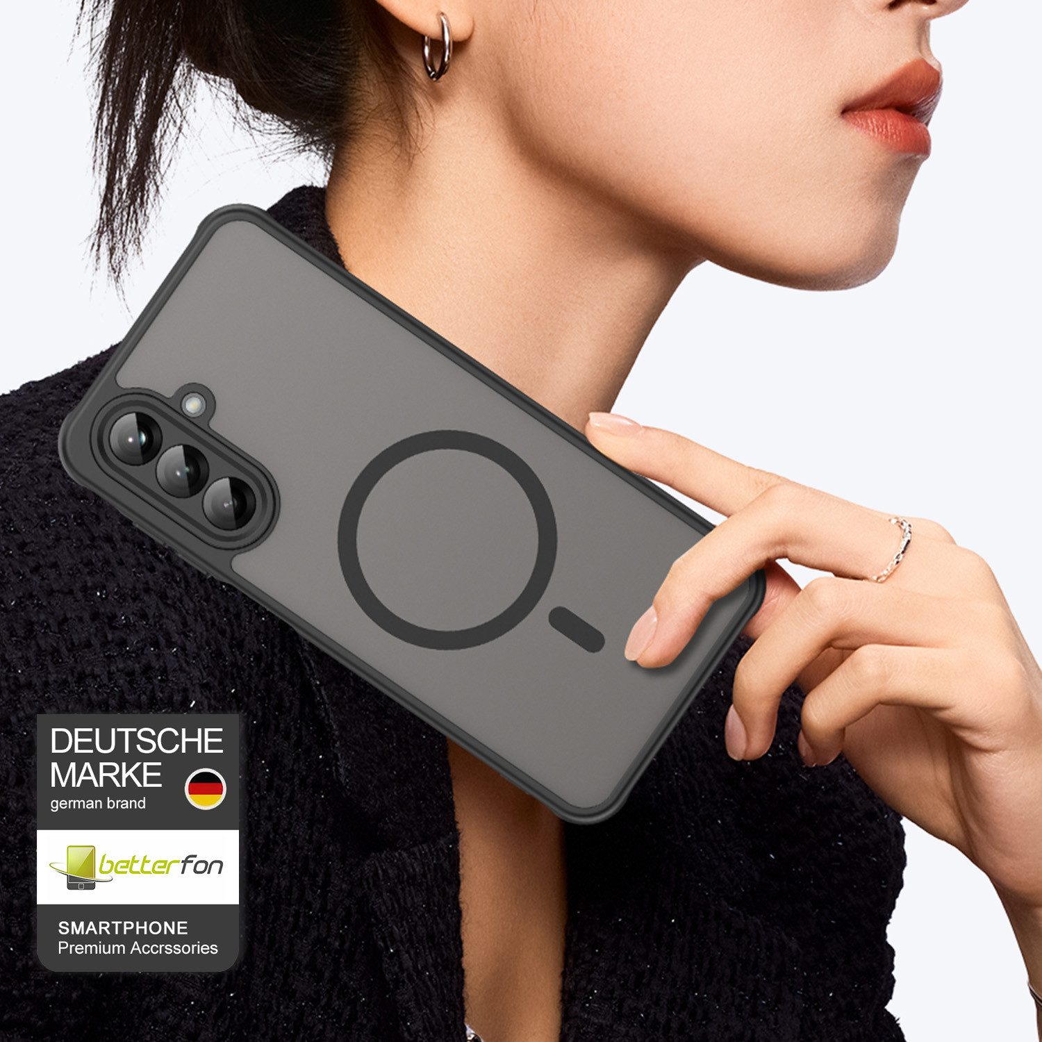 betterfon Handyhülle für Samsung Galaxy Serie Schutzhülle Magnet Case Hülle magnetisch, Magnetisches Laden, mattes Design, kratzfest & stoßfest verarbeitet