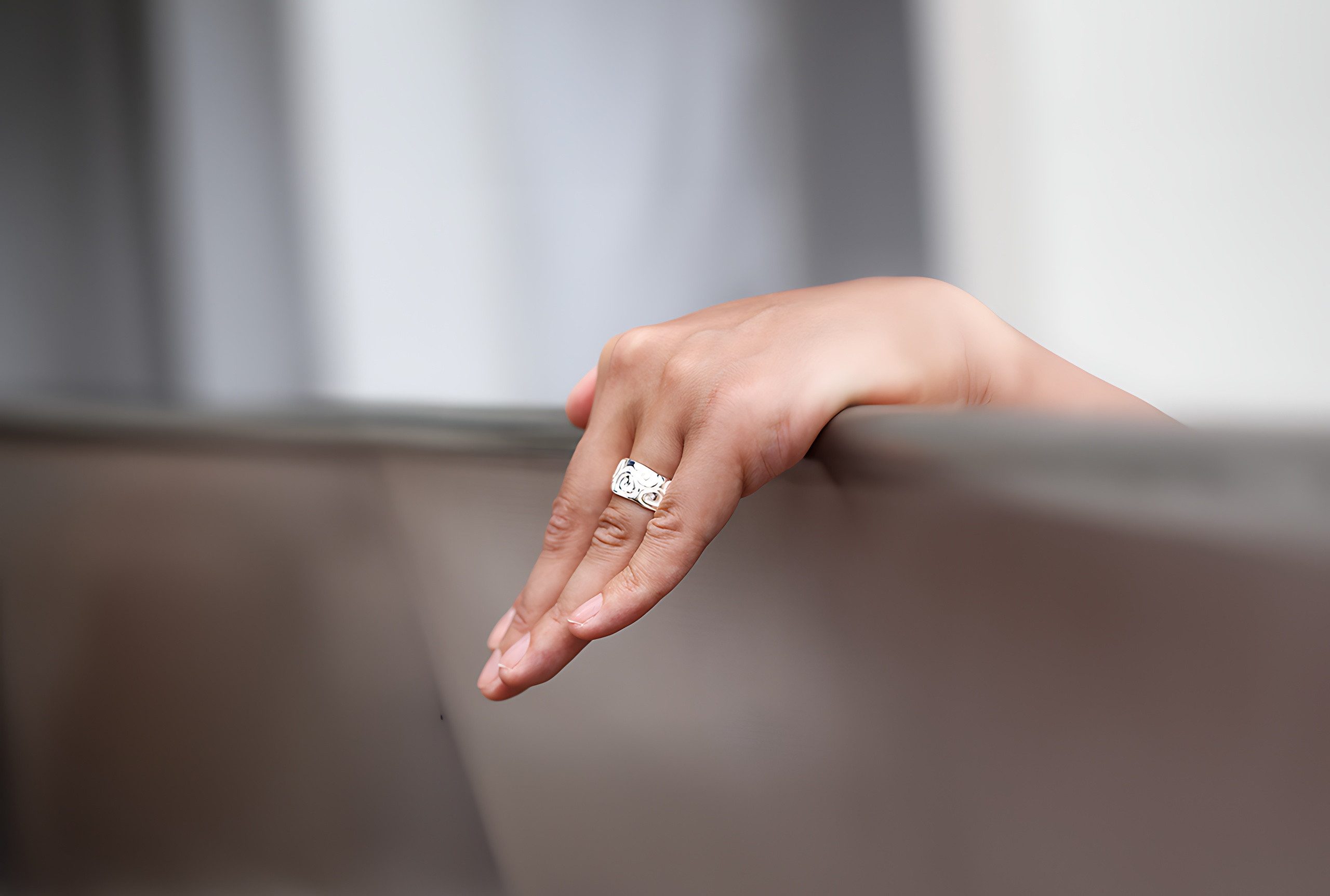 SILBERMOOS Silberring Fein-gemusterter Ornamentring, 925 Sterling günstig online kaufen