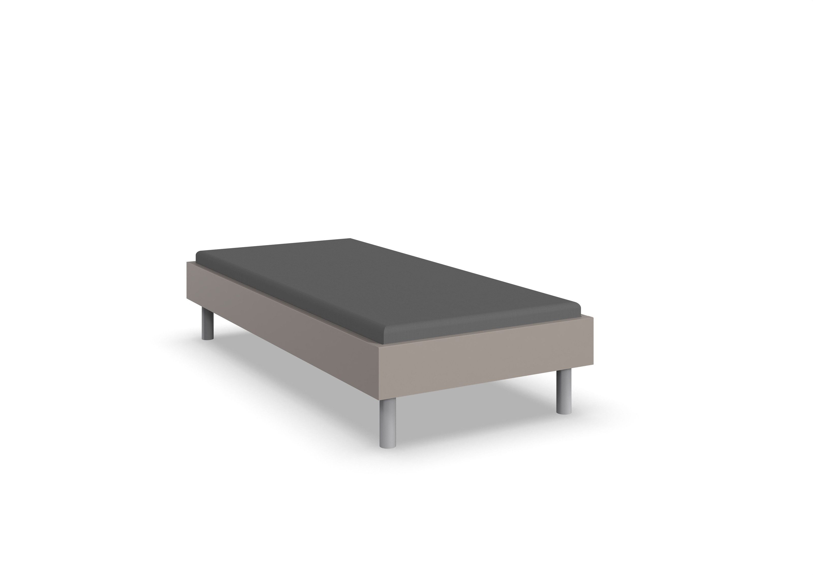 freiraum Bettgestell Easy Beds Standard, Liegefläche 100x200 cm, SAHARAGRAU - 109x38x210cm (BxHxT)
