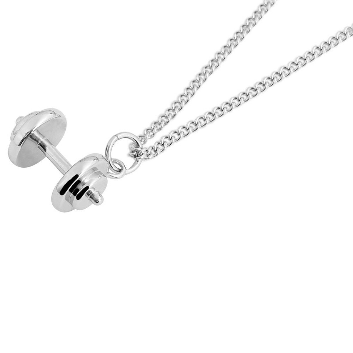 KARMA Kette mit Anhänger Herrenhalskette Hantel günstig online kaufen