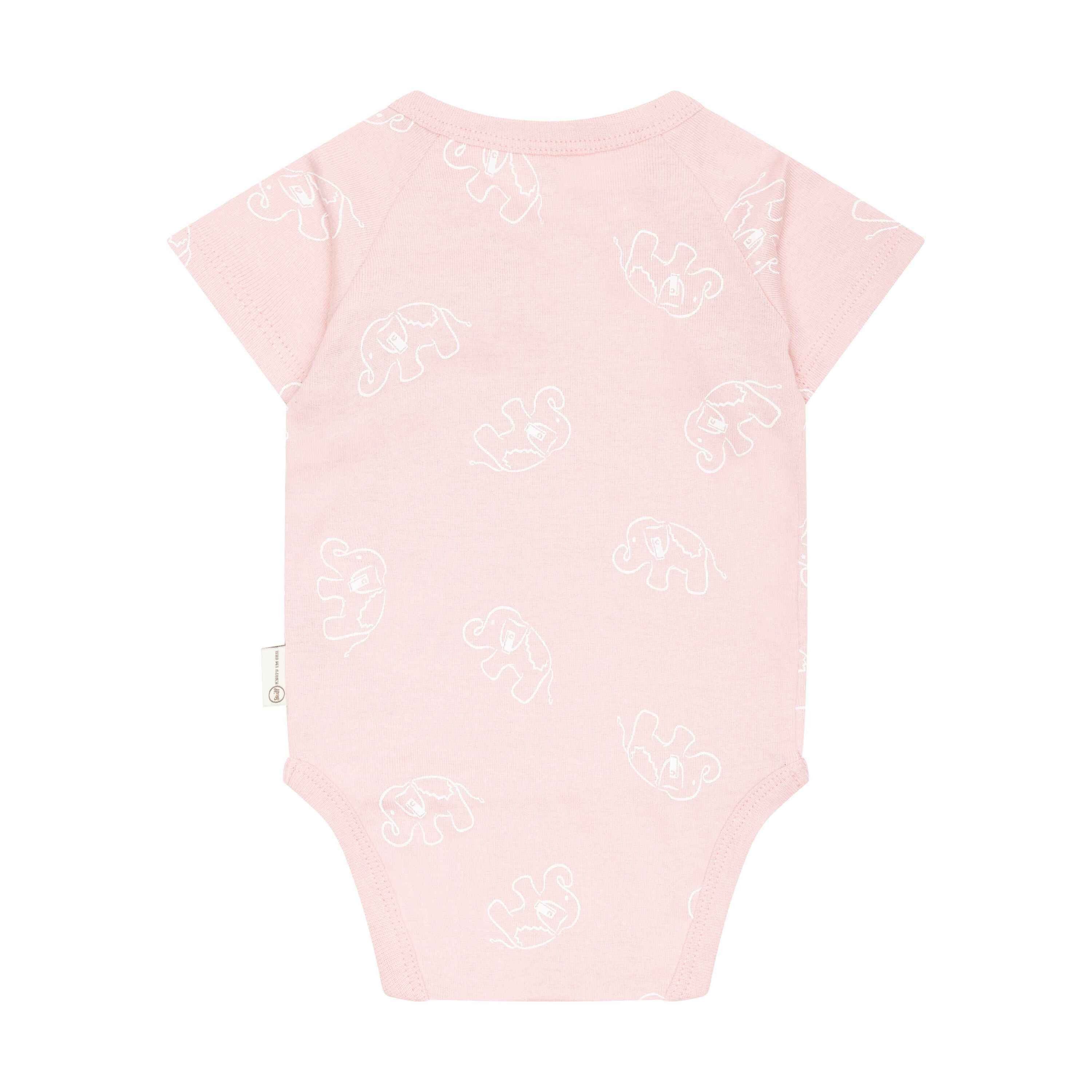 GOTS kurzarm Steiff Wickelbody Wickelbody silver pink