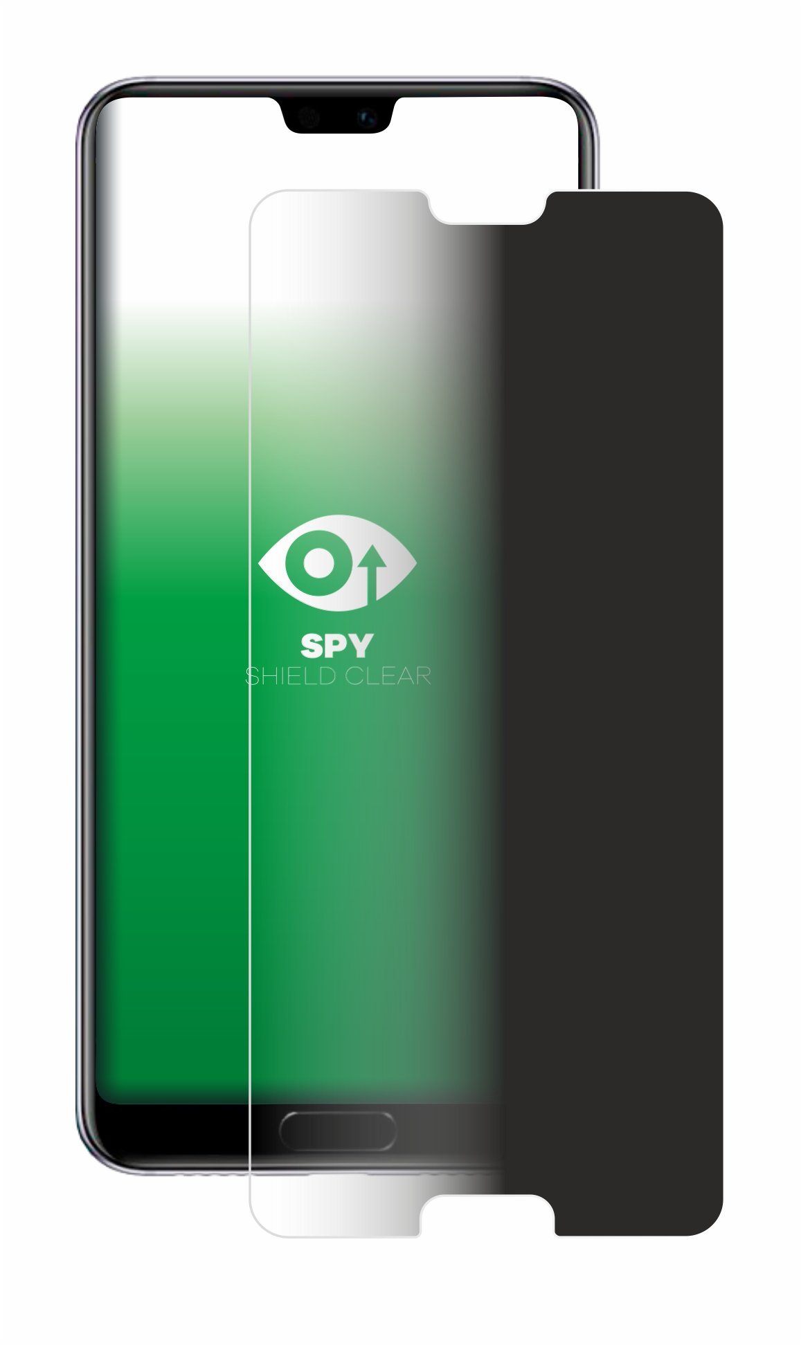 upscreen Blickschutzfolie für Huawei P20 Pro, Displayschutzfolie,  Blaulichtfilter Privacy Folie Schutzfolie Sichtschutz klar Anti-Spy