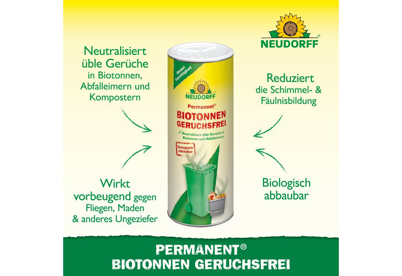 Thumbnail - Neudorff Biotonnenpulver Permanent Biotonnen GeruchsFrei 6x 500 g