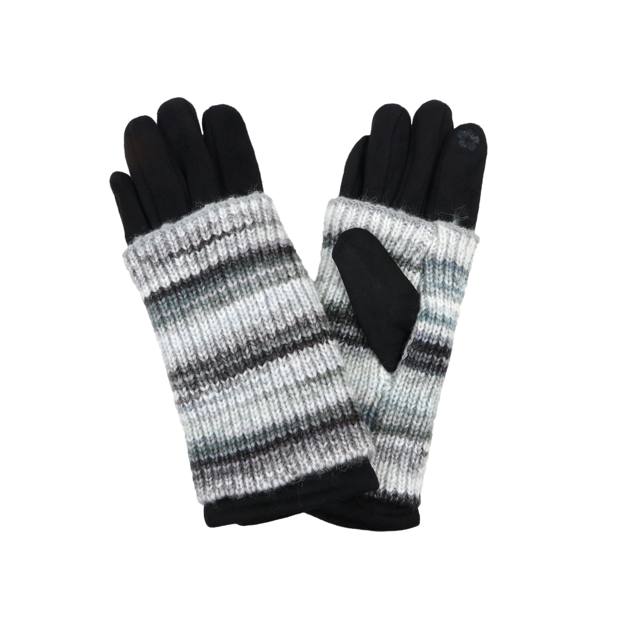 Fleecehandschuhe Handschuh mit Stulpe