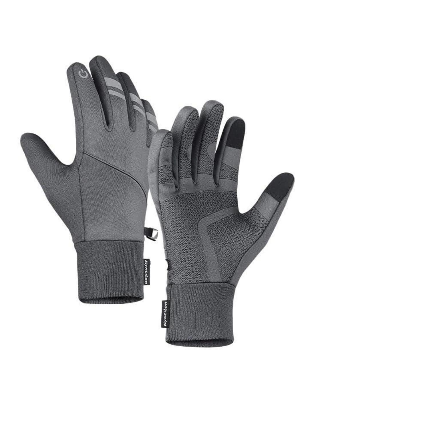 LuxusKollektion Thermohandschuhe Winterhandschuhe Damen Herren Grau (1-St)