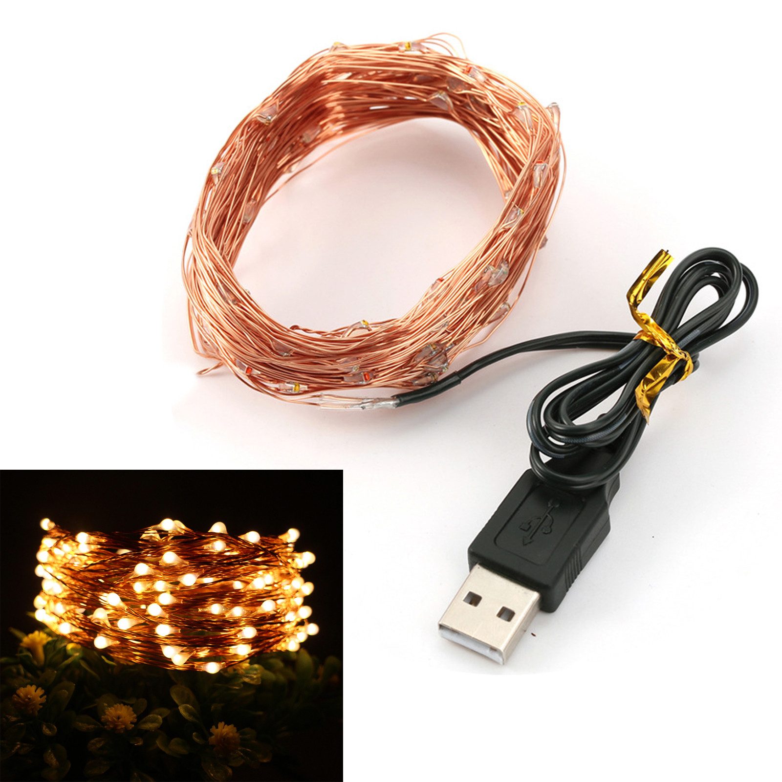 MUPOO Lichterkette Led Lichterkette, 5M 50 LED/10M 100LED/20M 200 LED Kupfe günstig online kaufen
