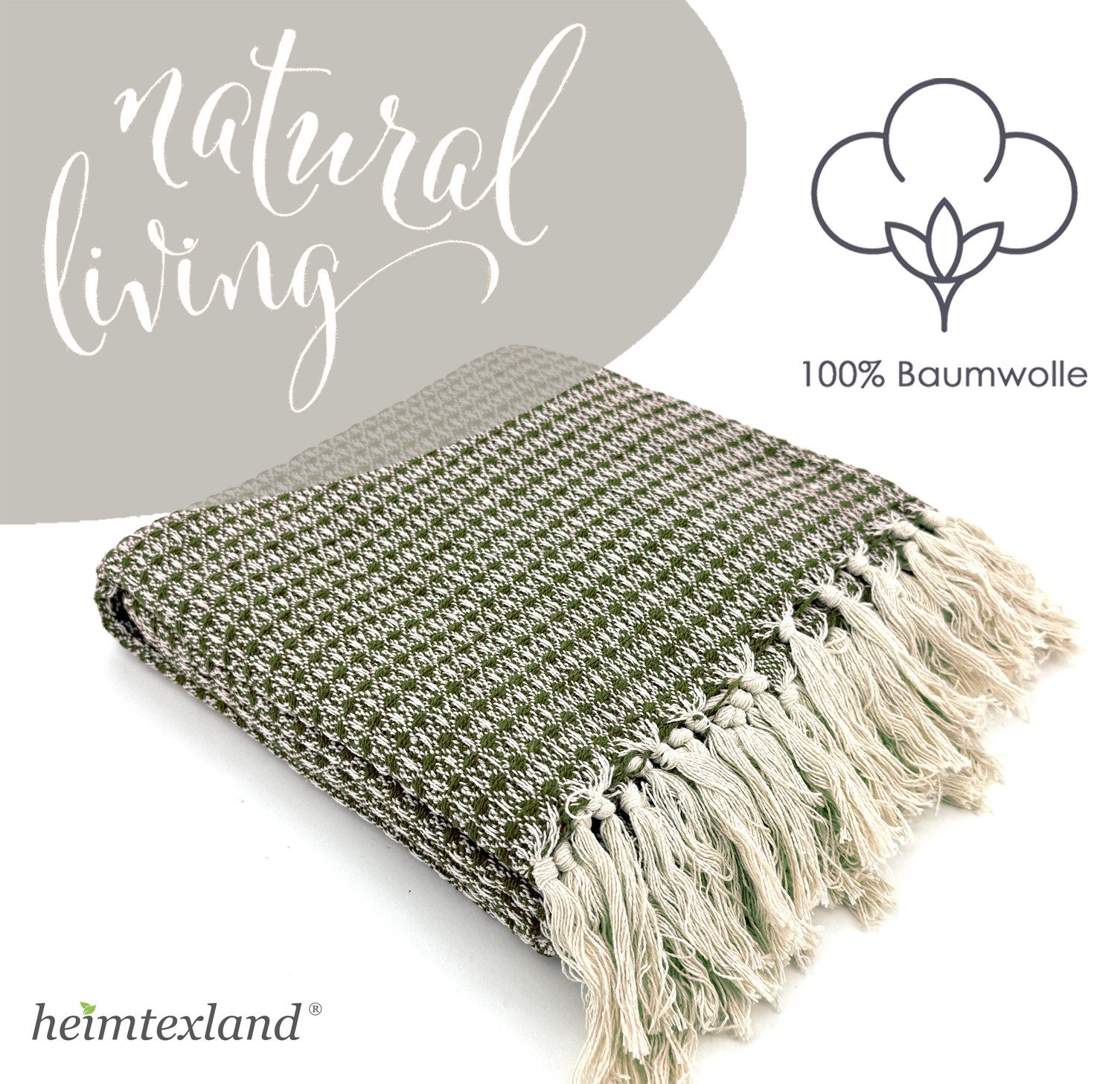 Wohndecke Strick Kuscheldecke Wolldecke Sofadecke 180x130 cm, heimtexland, günstig online kaufen