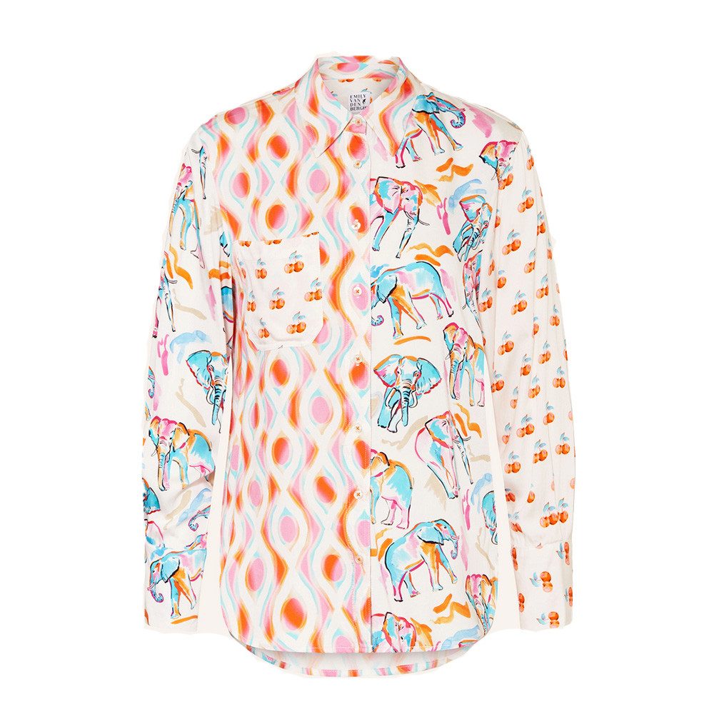 Emily Van Den Bergh Hemdbluse Mustermix aus geometrischem Print, Kirschen u günstig online kaufen