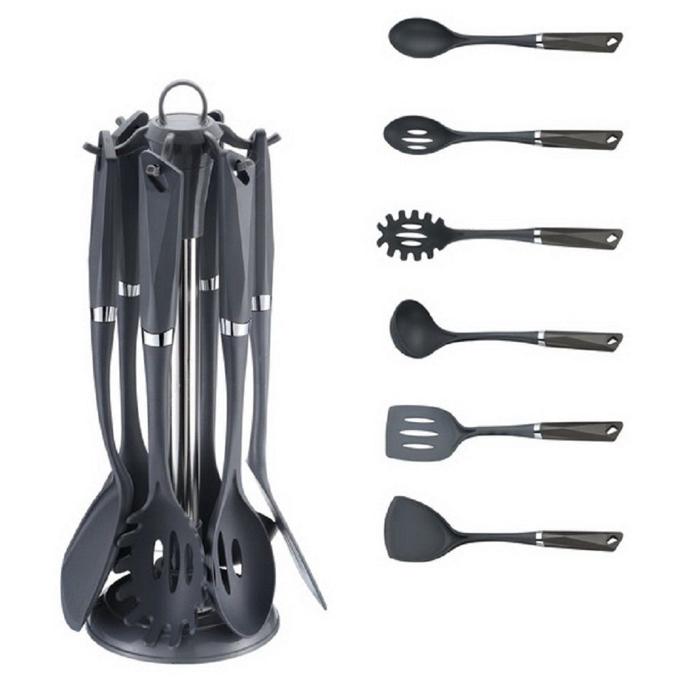 Michelino Kochlöffelhalter 7-tlg. Küchenhelfer-Set + Ständer Kochbesteck Sp günstig online kaufen
