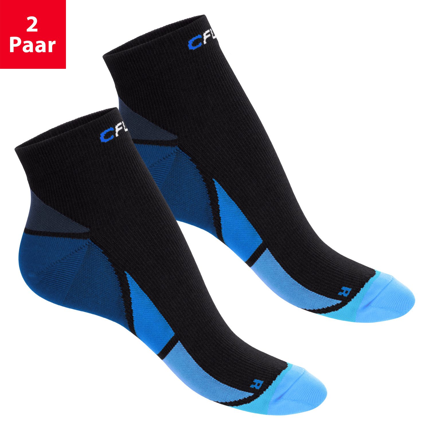CFLEX Kompressionsstrümpfe Sportsocken für Herren & Damen mit Kompression 2er & 4er