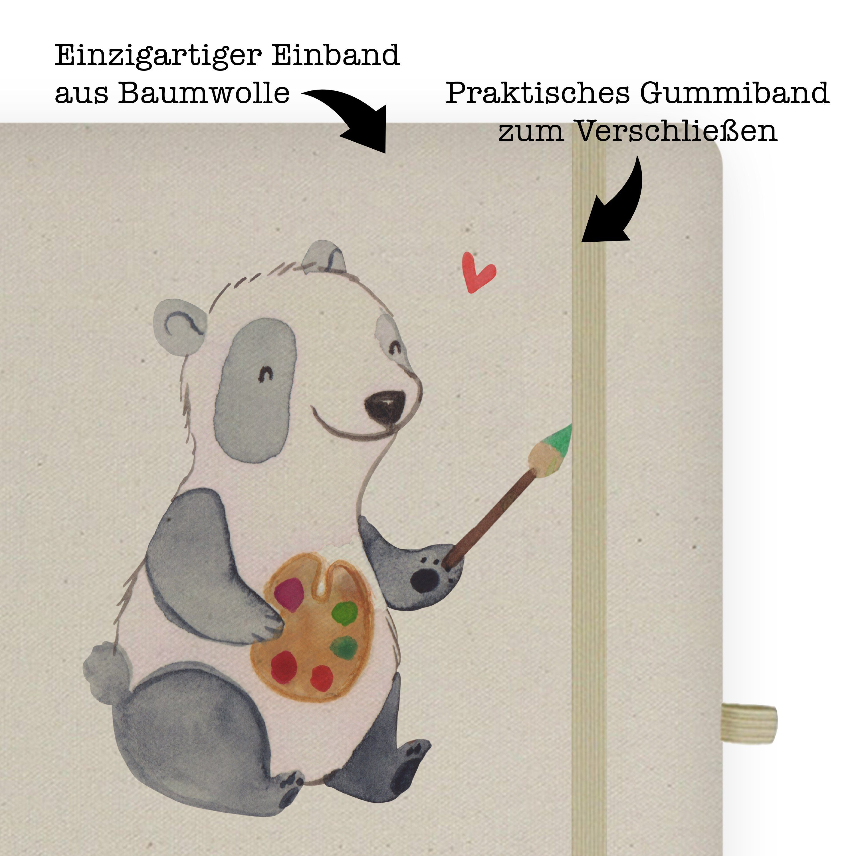 & Dankeschön, Notizbuch Herz Panda - Mrs. & mit Restaurator Transparent Panda Geschenk, Mr. Mrs. - Mr. Schenken,