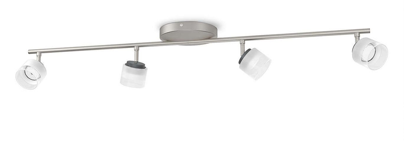 Philips Lighting Deckenleuchte Philips myLiving Fremont LED Deckenleuchte Spot 4flg., LED fest integriert, Warmweiß