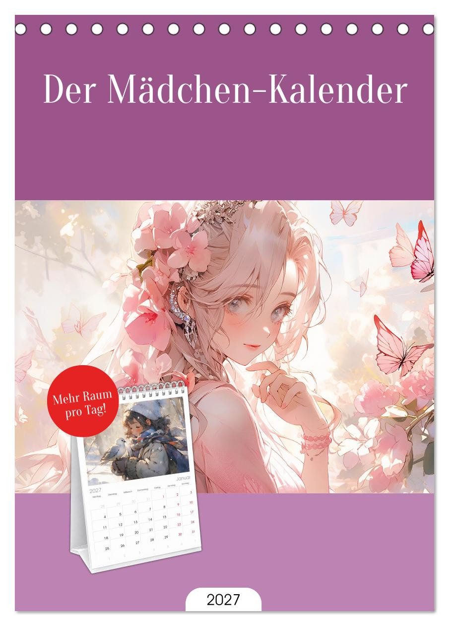 CALVENDO Tischkalender Tischplaner 2027 - Der Mädchen-Kalender (A5 Tischkalender zum Aufstell