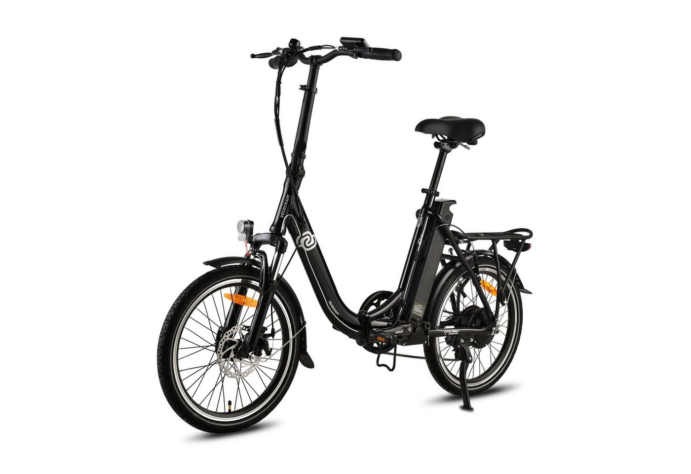 VECOCRAFT E-Bike Faltrad E-Pax 20Zoll, 7 Gang Shimano Schaltwerk, Kettenschaltung, Heckmotor, 468,00 Wh
