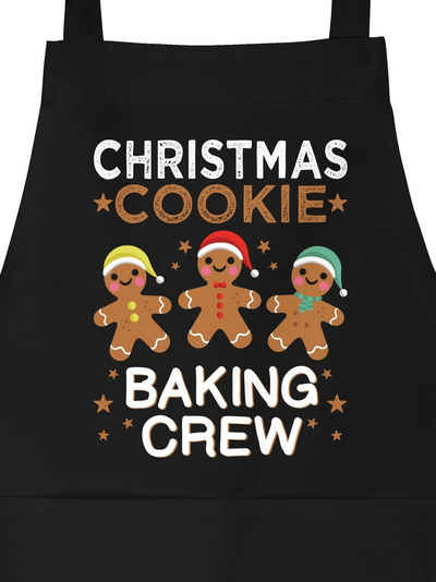 Shirtracer Kochschürze Christmas Cookie Baking Crew Lebkuchenmännchen, (1-tlg), Weihnachtsschürze Erwachsene