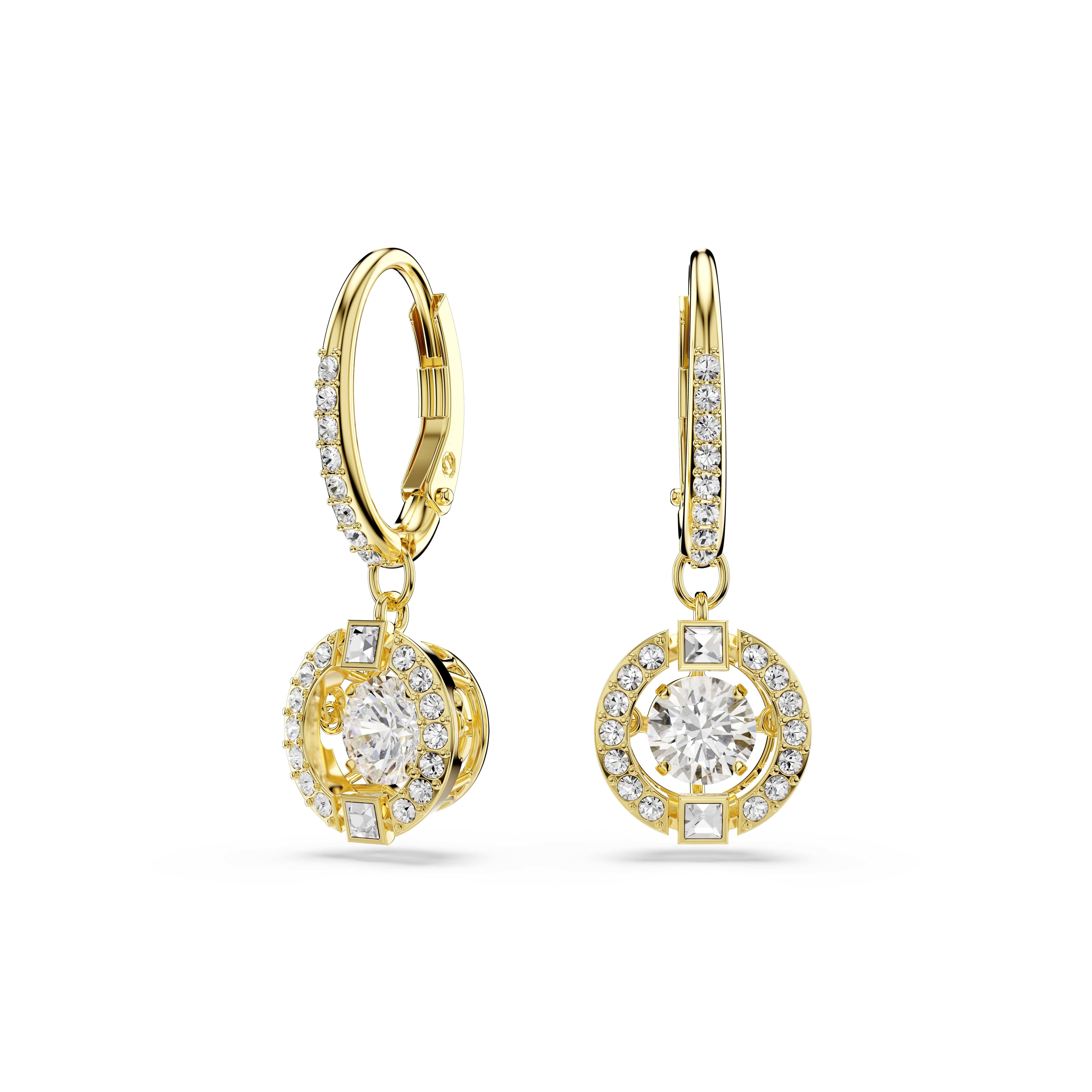 Swarovski Paar Creolen Schmuck Geschenk UNA Ohrringe, mit Swarovski® Kristall – Bild 3 von 5