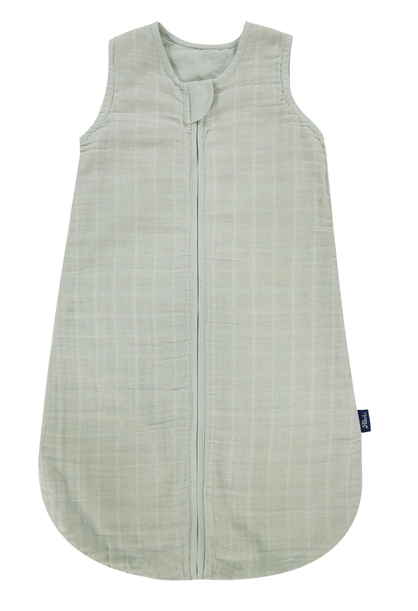 Alvi® Babyschlafsack Mull-Schlafsack Uni grün