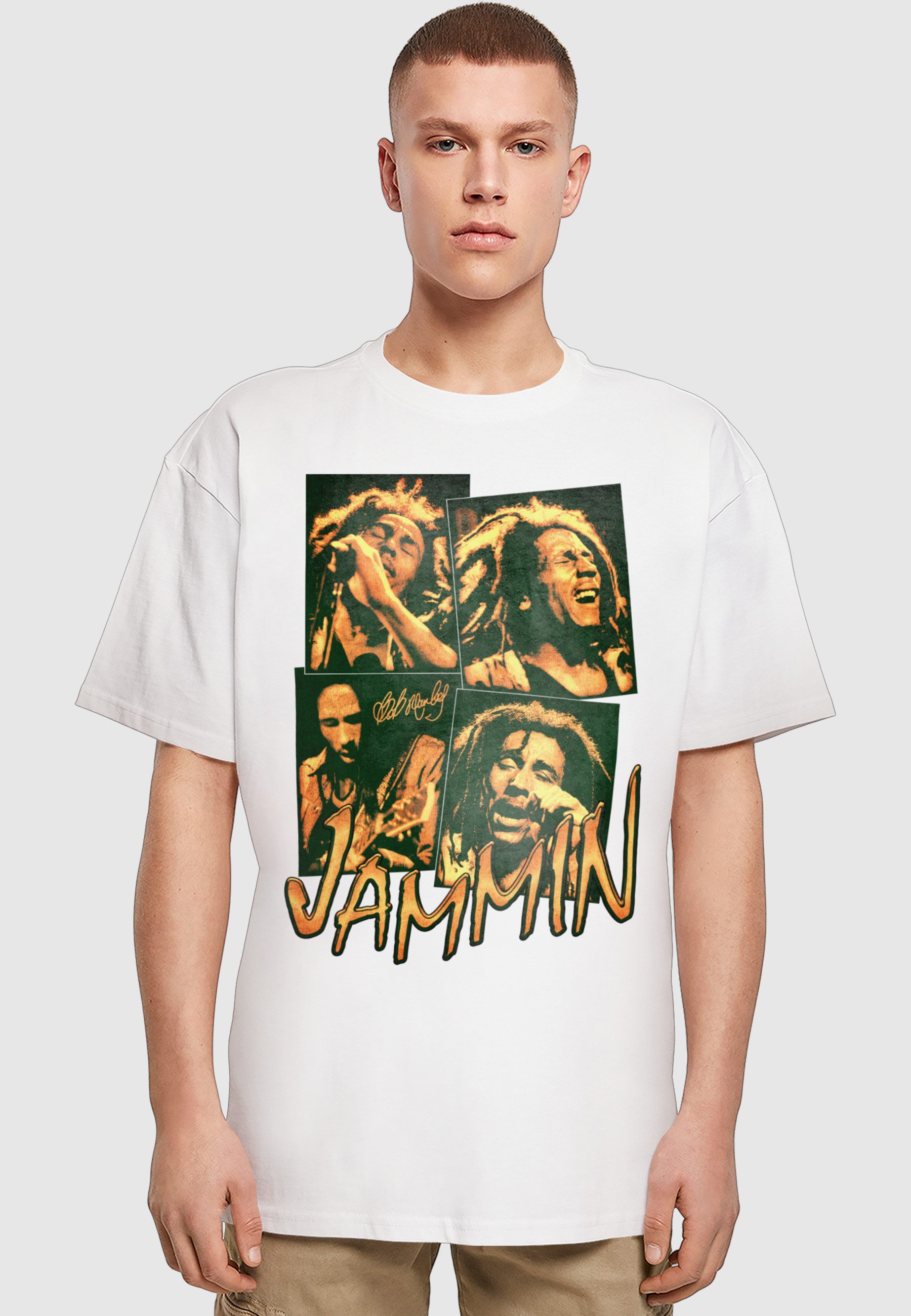 Merchcode T-Shirt Merchcode Bob Marley Jammin Live Oversize Tee (1-tlg)