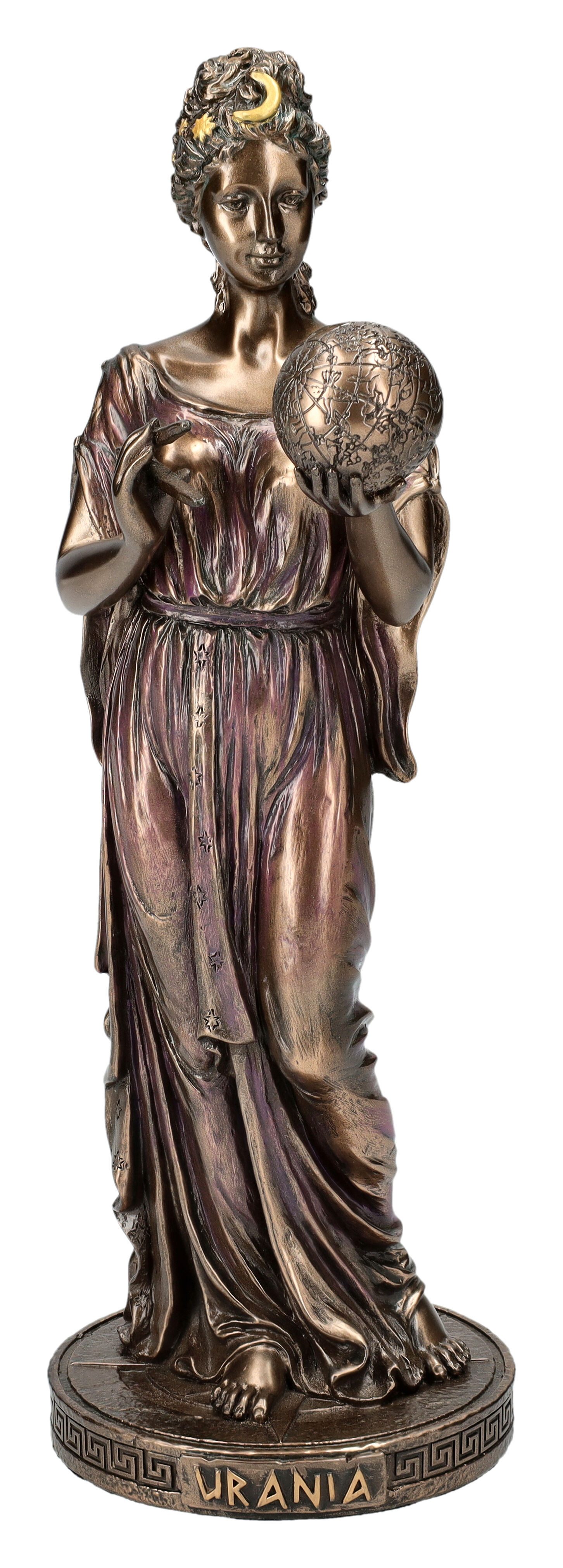 Dekofigur Urania Figur - Göttin der Astronomie - Veronese - Himmelsgott Erdkugel