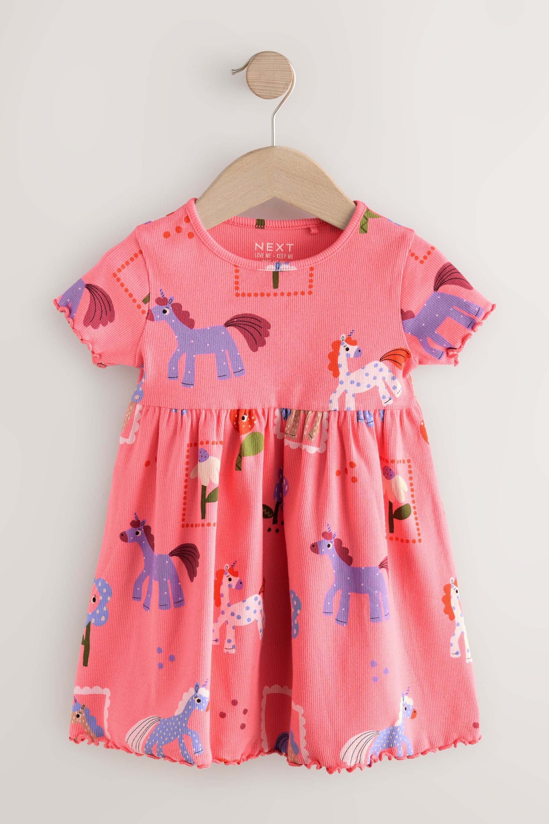 Next Jerseykleid Kurzärmeliges Jersey-Sommerkleid (1-tlg) günstig online kaufen
