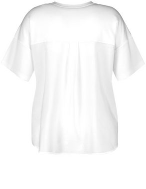 Samoon Kurzarmshirt Statement-Shirt mit Material-Patch
