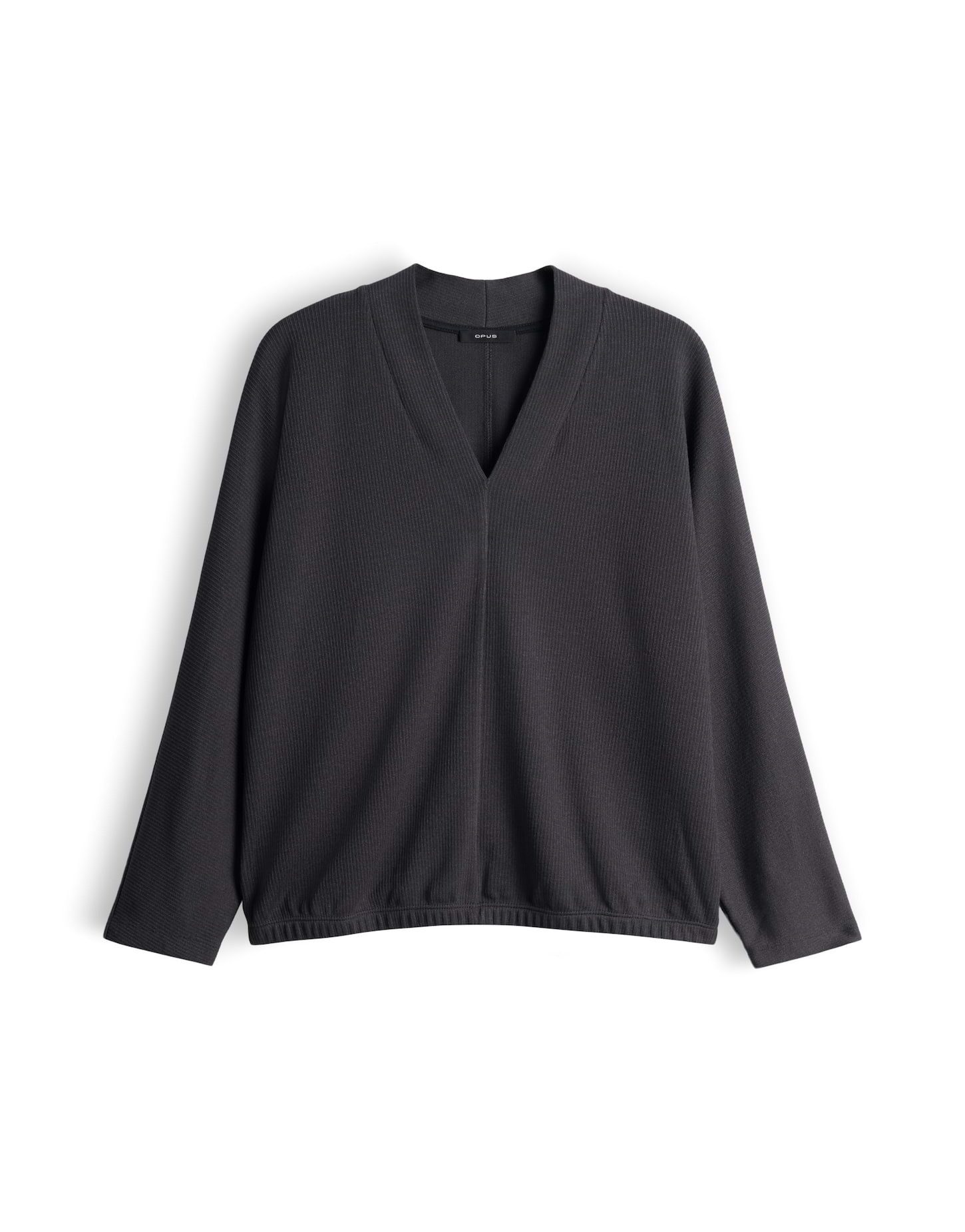 OPUS 3/4-Arm-Shirt Rippshirt aus edlem Viskose Mix Regular Fit – Bild 2 von 5