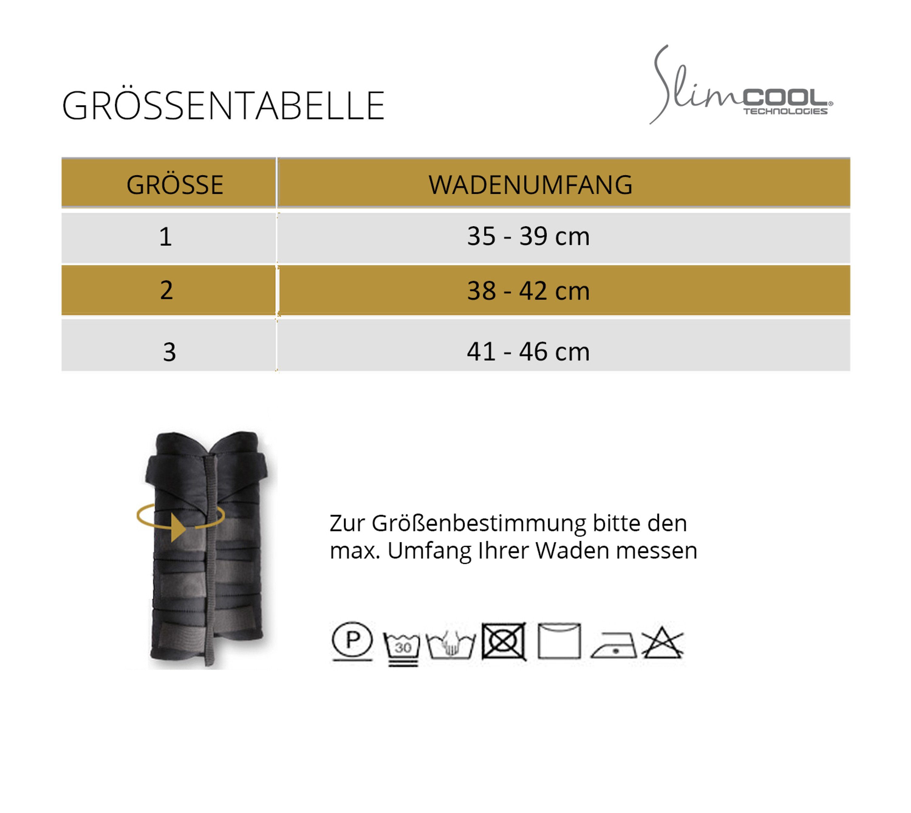 individuelle Wasser) Abnehmen Weitenregulierung PowerBoots, (aktiviert durch Shapewear m. Klettverschluss, dank kühlend elastisch, Cryo SlimCOOL Kühlung, Shapingleggings