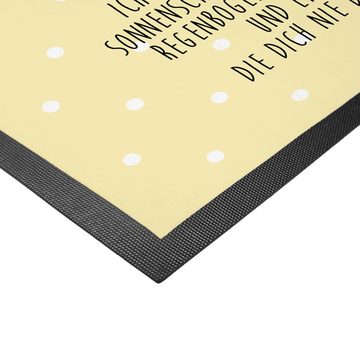 Fußmatte Maus Sterne - Gelb Pastell - Geschenk, süße Tiermotive, Tiere, Haustü, Mr. & Mrs. Panda, Höhe: 0.6 mm