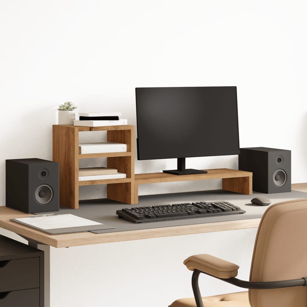 vidaXL Monitorständer Monitorständer mit Schreibtisch-Organizer Artisan-Eiche
