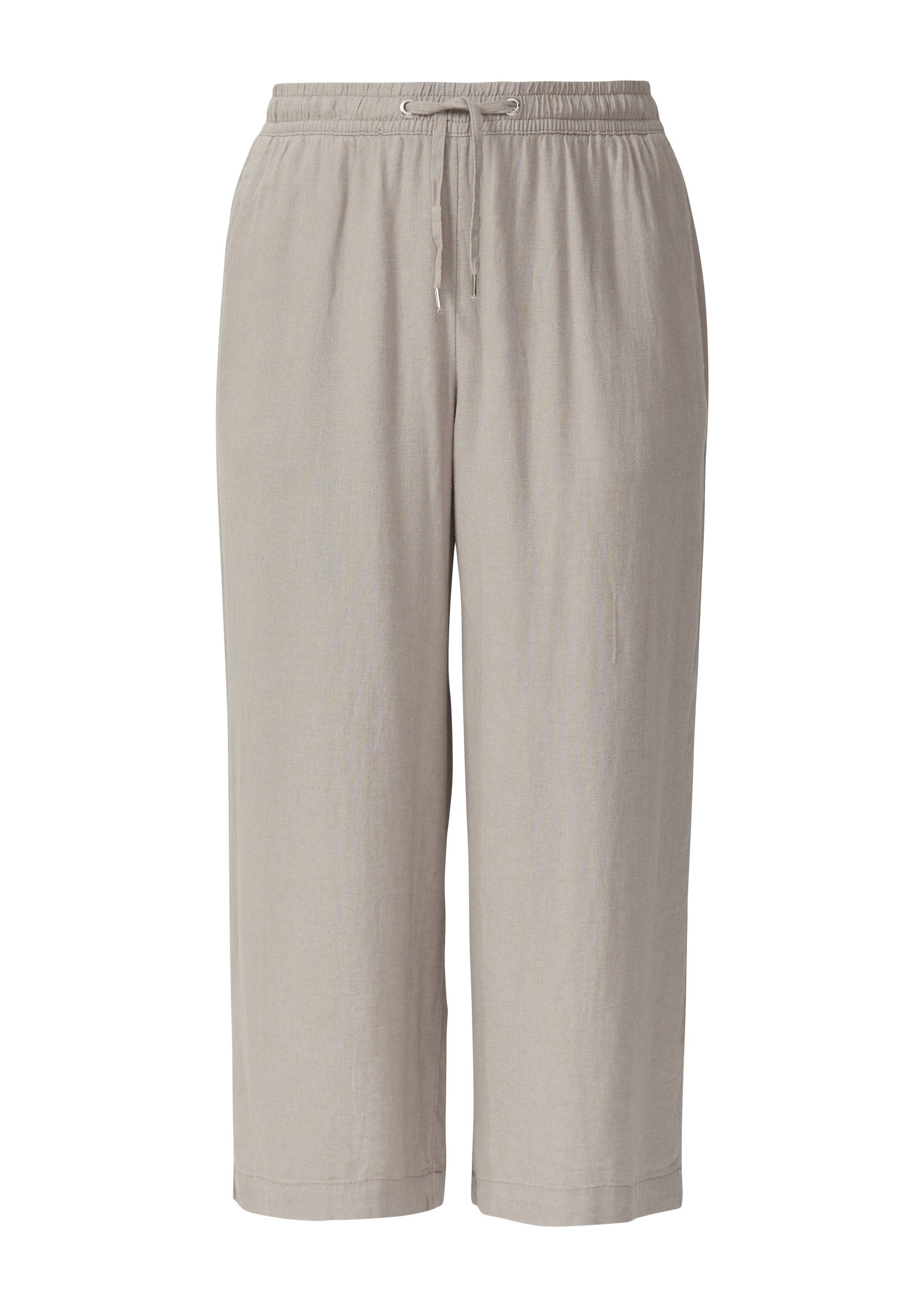 QS Chinos Hose Wide Leg-Hose aus Leinenmix günstig online kaufen