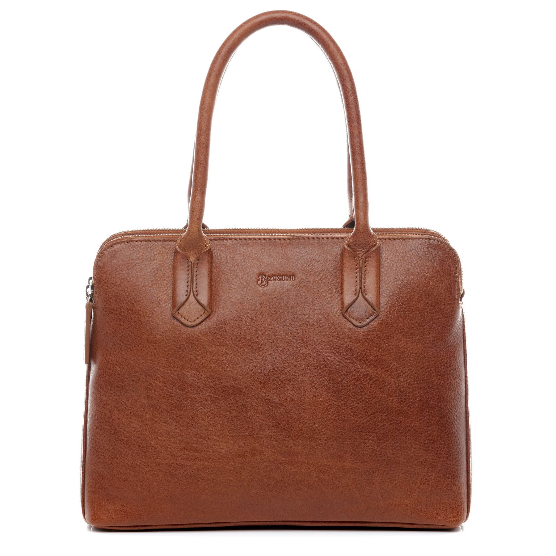 BACCINI Umhängetasche echt Leder Damen Businesstasche Laptoptasche braun, Aktentasche 13 Zoll echt Leder Damen, Umhängetasche Business braun