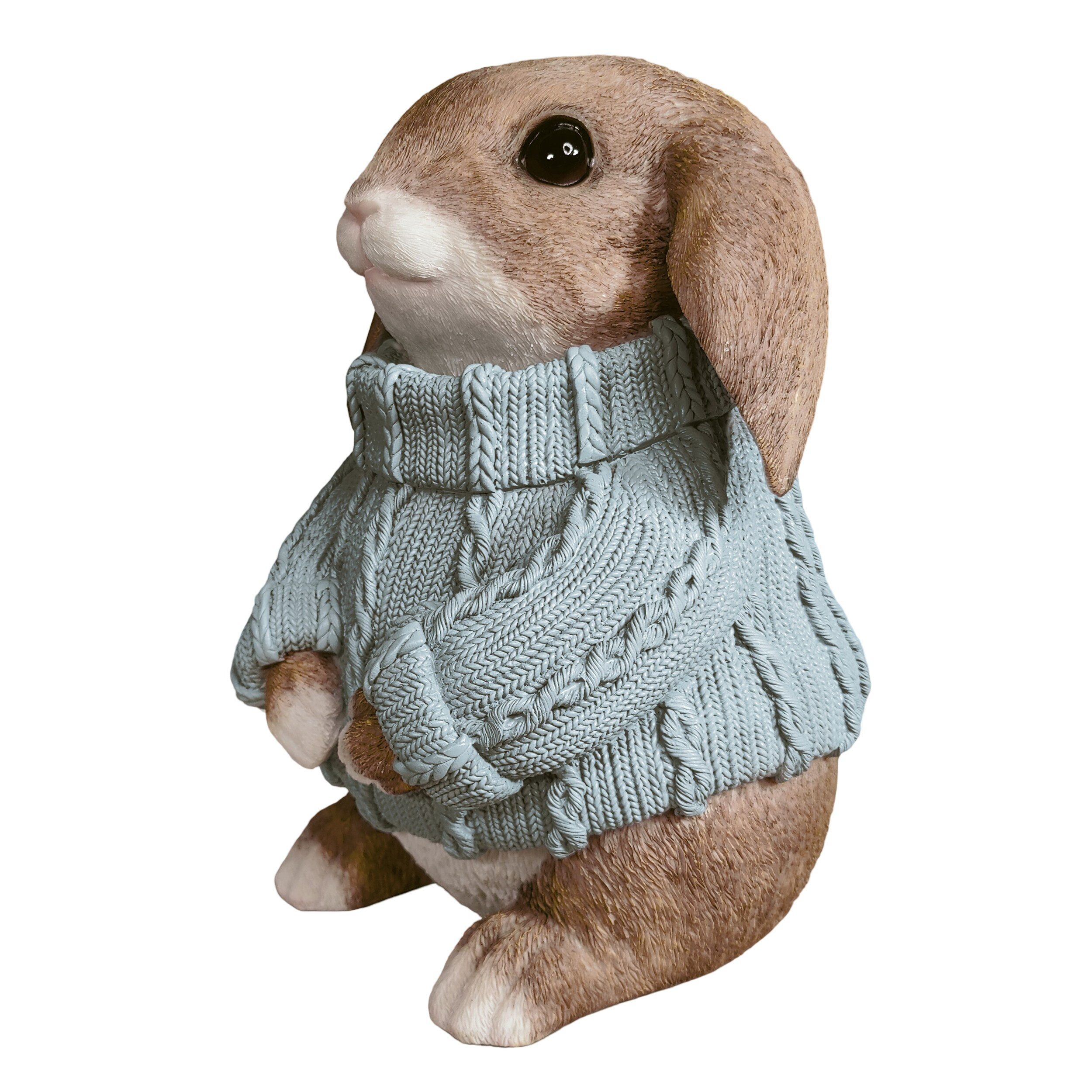 colourliving Osterfigur Deko-Hase XL im Pullover – Große Osterhasen-Figur sitzend (1 St), 6 verschiedene Farben und Varianten auswählbar