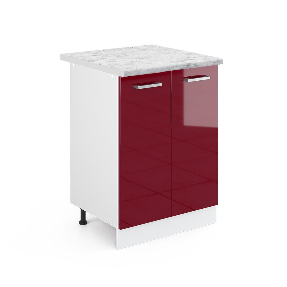 Vicco Unterschrank R-Line, Bordeaux Hochglanz/Weiß, 60 günstig online kaufen