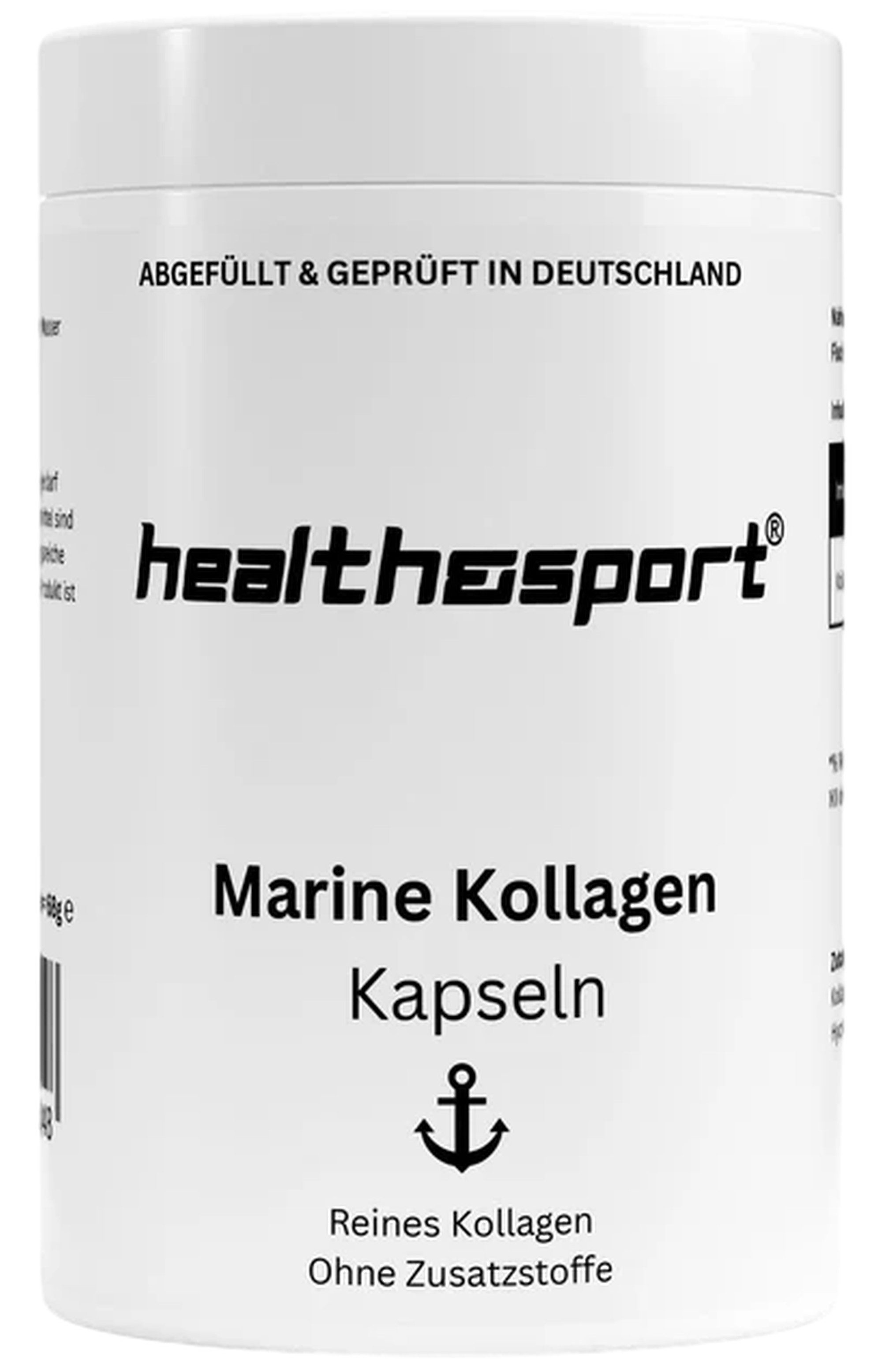 health&sport Marine Fisch Kollagen – Für Haut, Haare, Nägel, Gelenke & Knochen Kapseln, 120 St., 68 g
