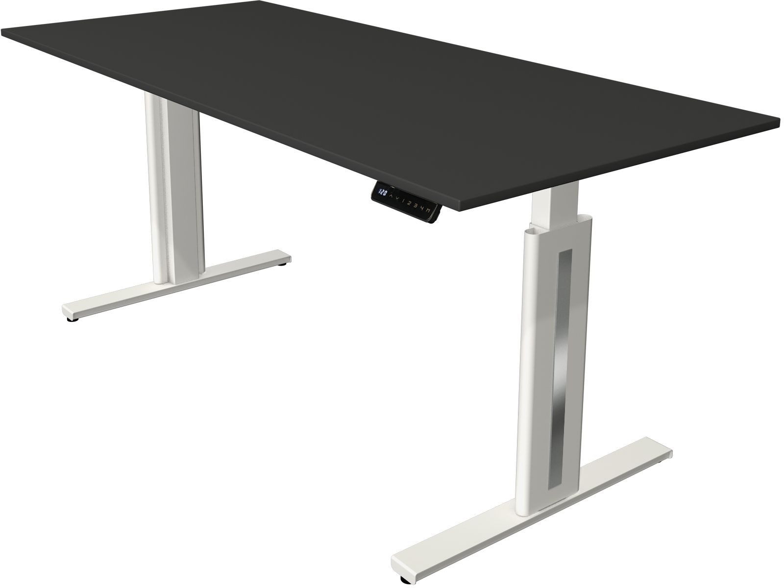 Schreibtisch Sitz-/Stehtisch Move 3 fresh BxTxH 180x80x72-120cm anthrazit/weiß